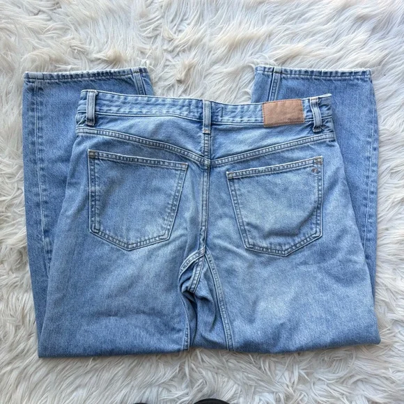 Madewell The Darted Barrel-Leg Jean Denim Blue Size 27 - Picture 4 of 12